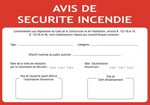 Avis de sécurité incendie