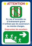 Consigne évacuation escaliers droite