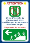 Consigne évacuation escaliers gauche