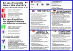 Consigne incendie 5 langues