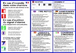 Consigne incendie 5 langues