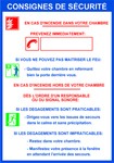 Consignes chambre de foyer