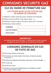 Consignes sécurité gaz