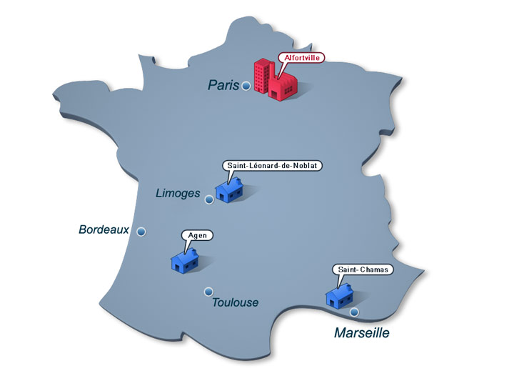 Actiplan - carte des agences Actiplan en France