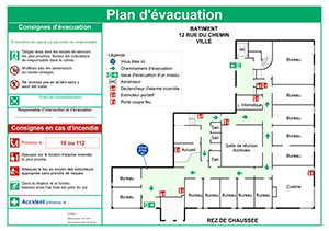 Résultat de recherche d'images pour "plan d'évacuation immeuble"